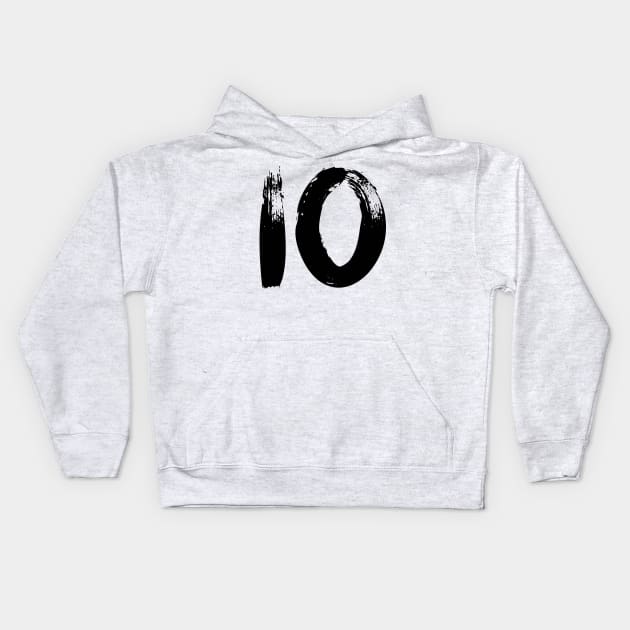 Number 10 Kids Hoodie by Erena Samohai